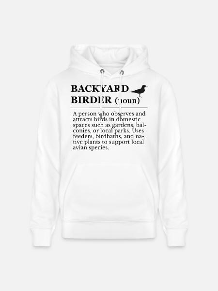Bird watching in the garden - Stanley/Stella CRUISER Unisex Organic Hoodie - white