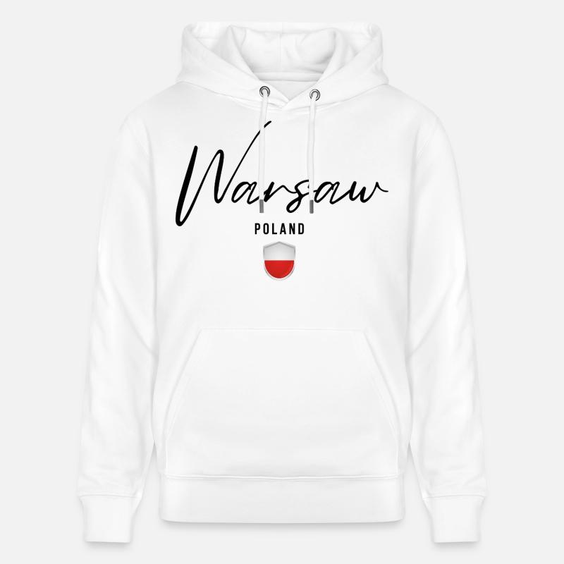 Conception élégante Varsovie, Varsovie Pologne - Sweat à capuche bio CRUISER Stanley/Stella Unisexe - blanc
