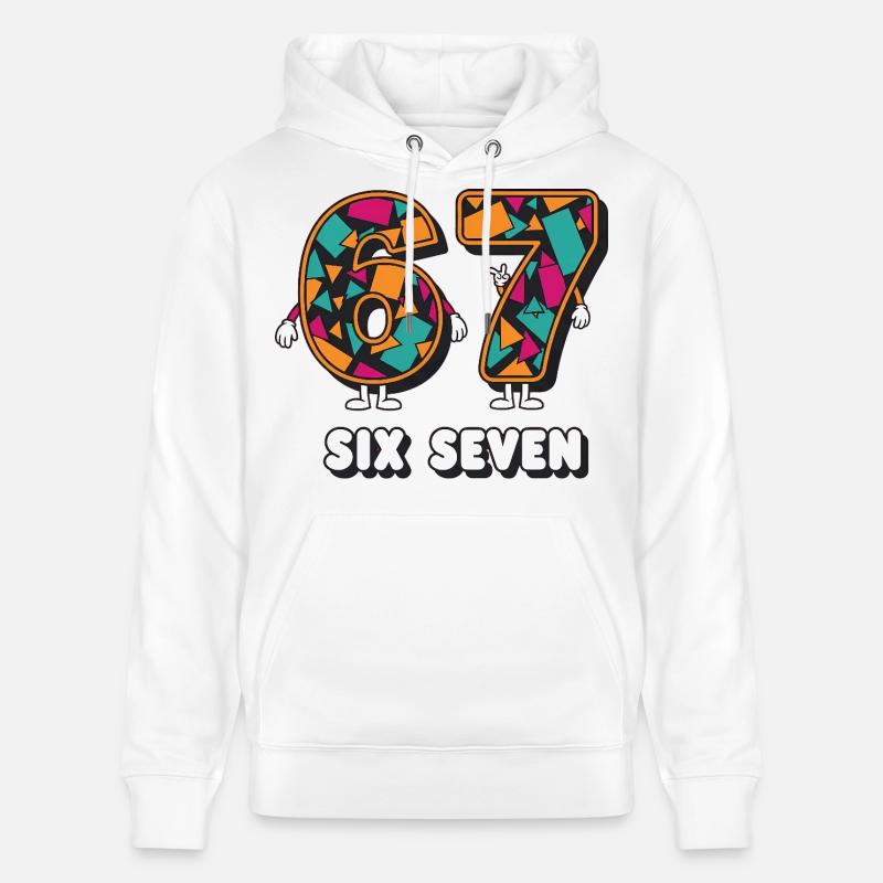 6 7 Confettis Carnaval Carnaval - Sweat à capuche bio CRUISER Stanley/Stella Unisexe - blanc