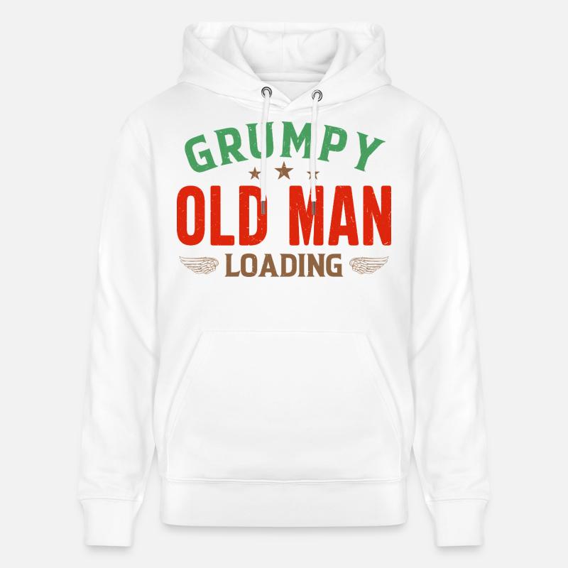 Grumpy Old Man Loading Shirt - Sweat à capuche bio CRUISER Stanley/Stella Unisexe - blanc