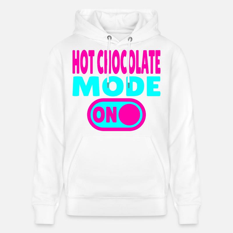 Mode chocolat chaud activé - Sweat à capuche bio CRUISER Stanley/Stella Unisexe - blanc