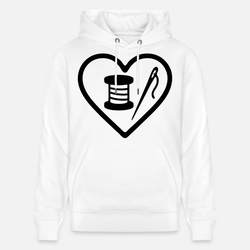 Coeur + Couture – Passion Couture - Sweat à capuche bio CRUISER Stanley/Stella Unisexe - blanc