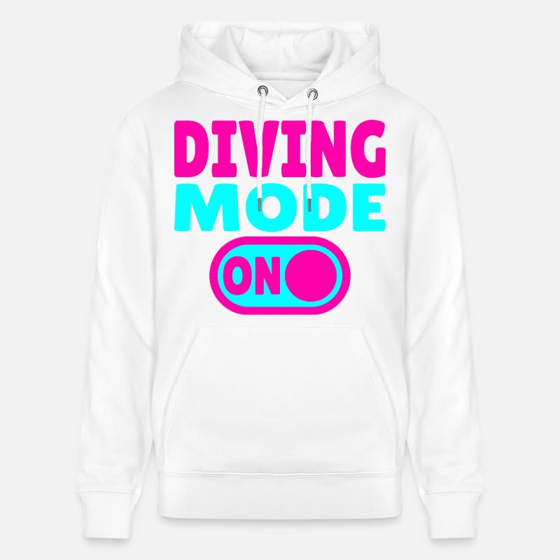 Mode plongée activé – Tauchen - Sweat à capuche bio CRUISER Stanley/Stella Unisexe - blanc