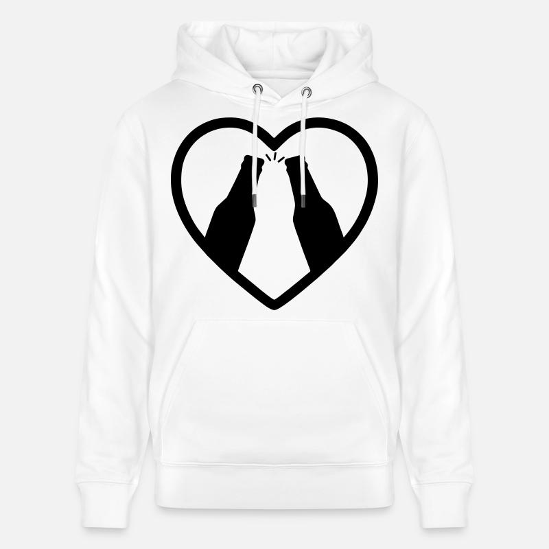 Apéritif de bière Heart Bottles - Sweat à capuche bio CRUISER Stanley/Stella Unisexe - blanc