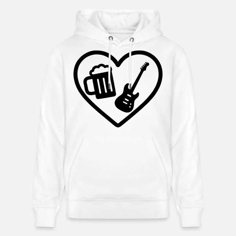 Bière Heart Rock - Sweat à capuche bio CRUISER Stanley/Stella Unisexe - blanc