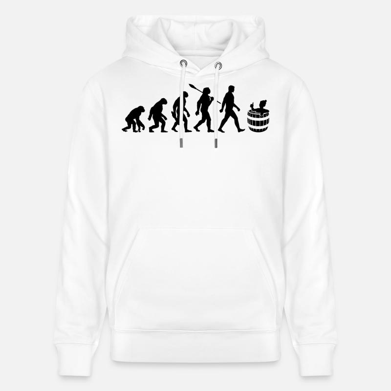 Evolution - Eisbader - Winterbaden - Eisbaden - Stanley/Stella Unisex Bio-Hoodie CRUISER  - Weiß
