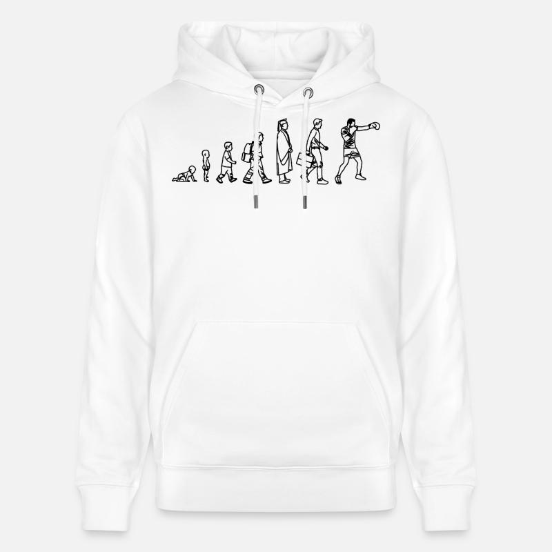 Évolution de la boxe - Sweat à capuche bio CRUISER Stanley/Stella Unisexe - blanc