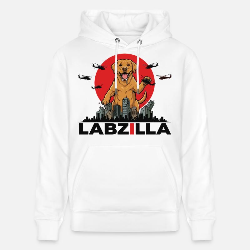 Labzilla – Le chien géant ultime - Sweat à capuche bio CRUISER Stanley/Stella Unisexe - blanc