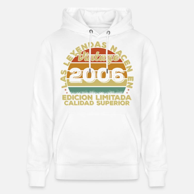 20e anniversaire 20e anniversaire Millésime 2006 - Sweat à capuche bio CRUISER Stanley/Stella Unisexe - blanc