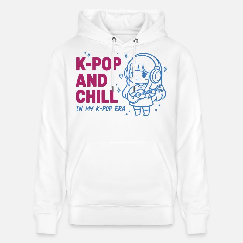 K-Pop et chill à mon époque K-Pop Musique coréenne - Sweat à capuche bio CRUISER Stanley/Stella Unisexe - blanc