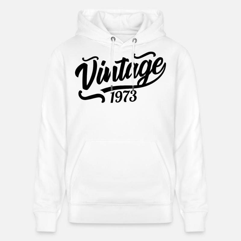 1973 Né en 1973, 56e anniversaire - Sweat à capuche bio CRUISER Stanley/Stella Unisexe - blanc