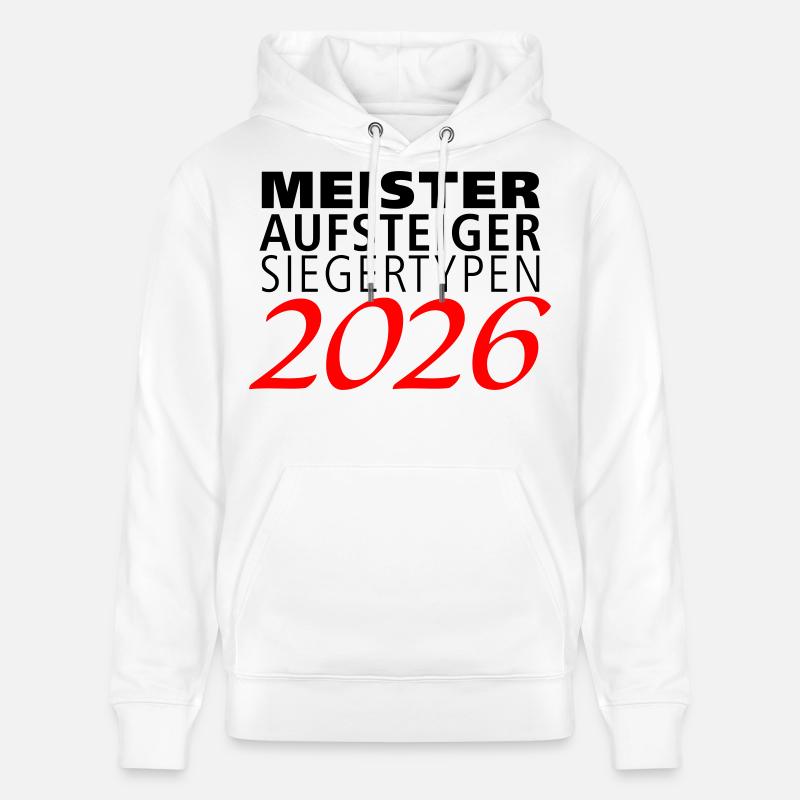 Champions, grimpeurs, vainqueurs en 2026 - Sweat à capuche bio CRUISER Stanley/Stella Unisexe - blanc