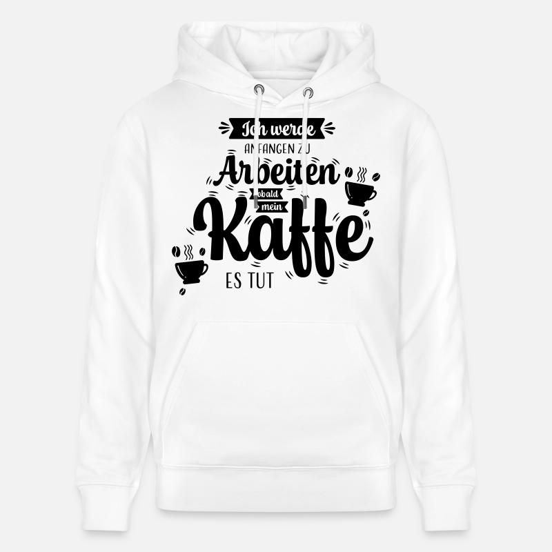 Kaffee_Spruch - Sweat à capuche bio CRUISER Stanley/Stella Unisexe - blanc