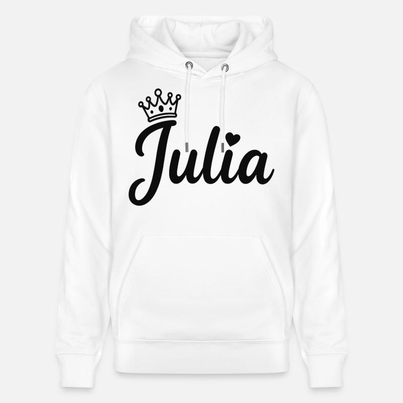Juliette Nom Couronne Calligraphie personnalisée - Sweat à capuche bio CRUISER Stanley/Stella Unisexe - blanc