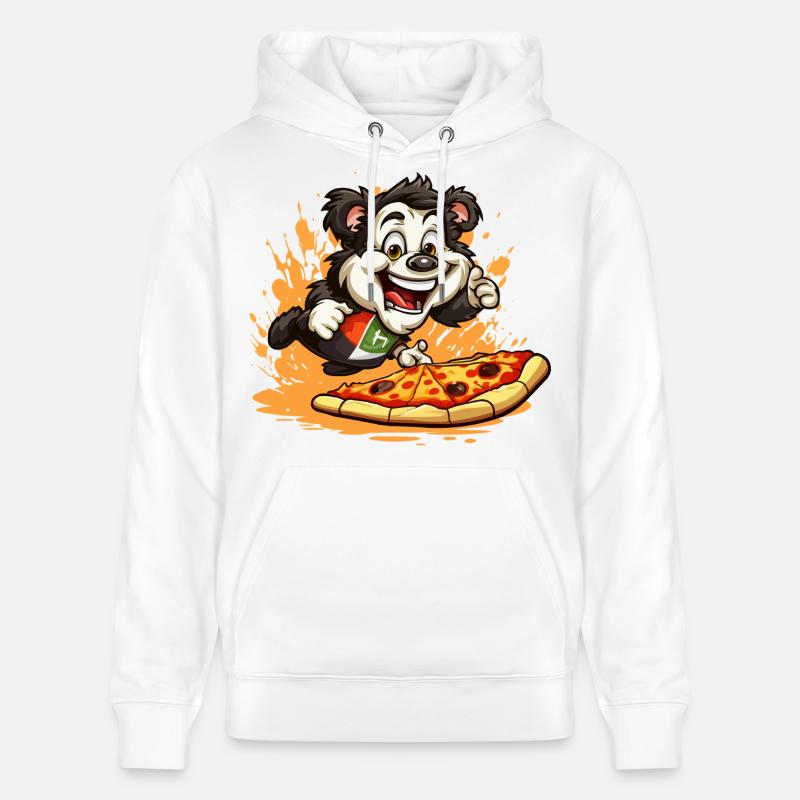 Pizza Panda Sprint - Sweat à capuche bio CRUISER Stanley/Stella Unisexe - blanc