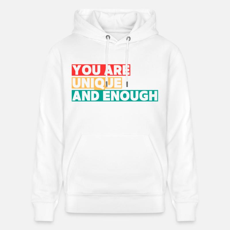 You_are_Unique2 - Sweat à capuche bio CRUISER Stanley/Stella Unisexe - blanc