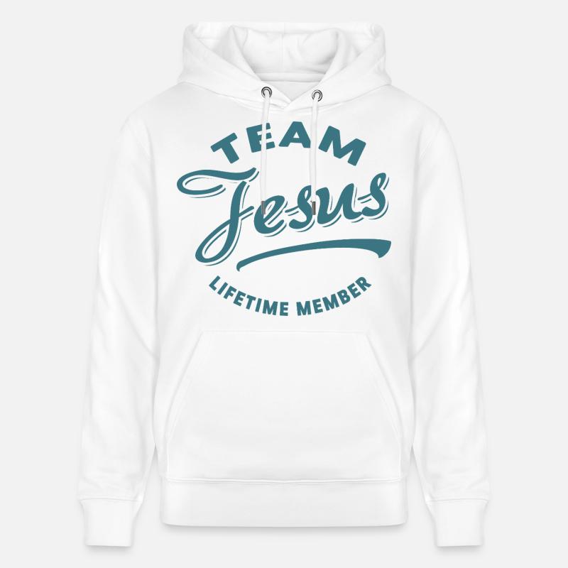 Membre à vie de l’équipe Jésus - Sweat à capuche bio CRUISER Stanley/Stella Unisexe - blanc