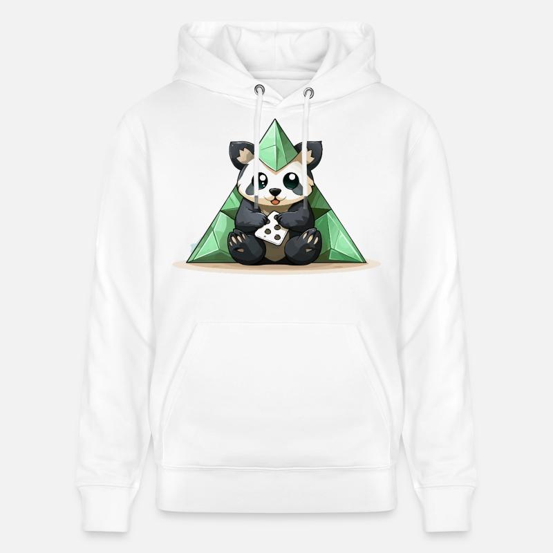Pyramide de Cristal de Panda - Sweat à capuche bio CRUISER Stanley/Stella Unisexe - blanc