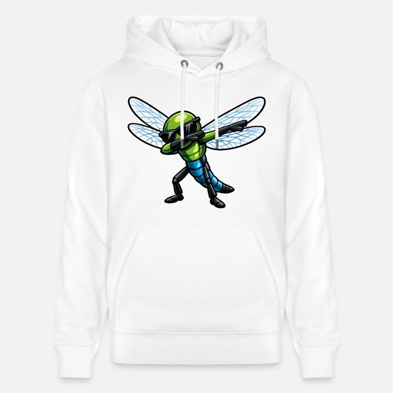 Dab de la Libellule - Sweat à capuche bio CRUISER Stanley/Stella Unisexe - blanc