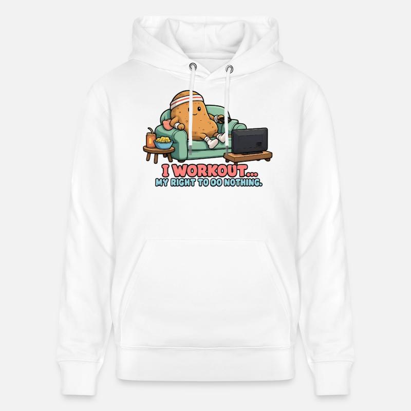 Patate de Couch - Sweat à capuche bio CRUISER Stanley/Stella Unisexe - blanc