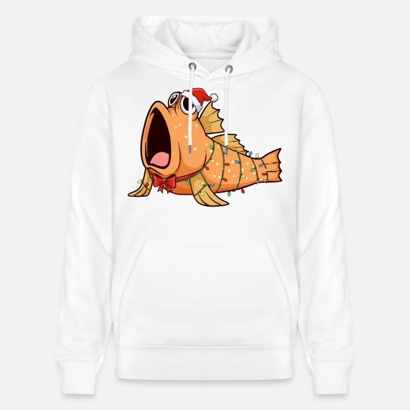 Drôle de Mudskipper - Noël - Sweat à capuche bio CRUISER Stanley/Stella Unisexe - blanc