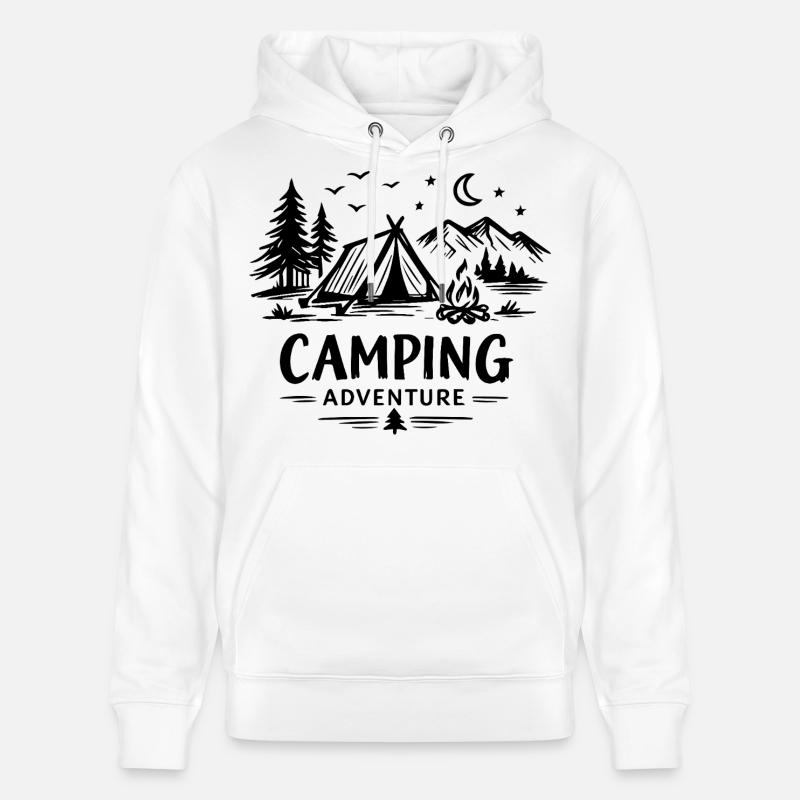 Camping Aventure - Sweat à capuche bio CRUISER Stanley/Stella Unisexe - blanc
