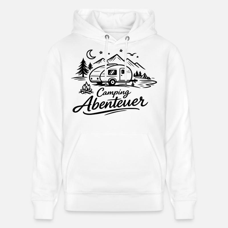 Aventure de camping - Sweat à capuche bio CRUISER Stanley/Stella Unisexe - blanc