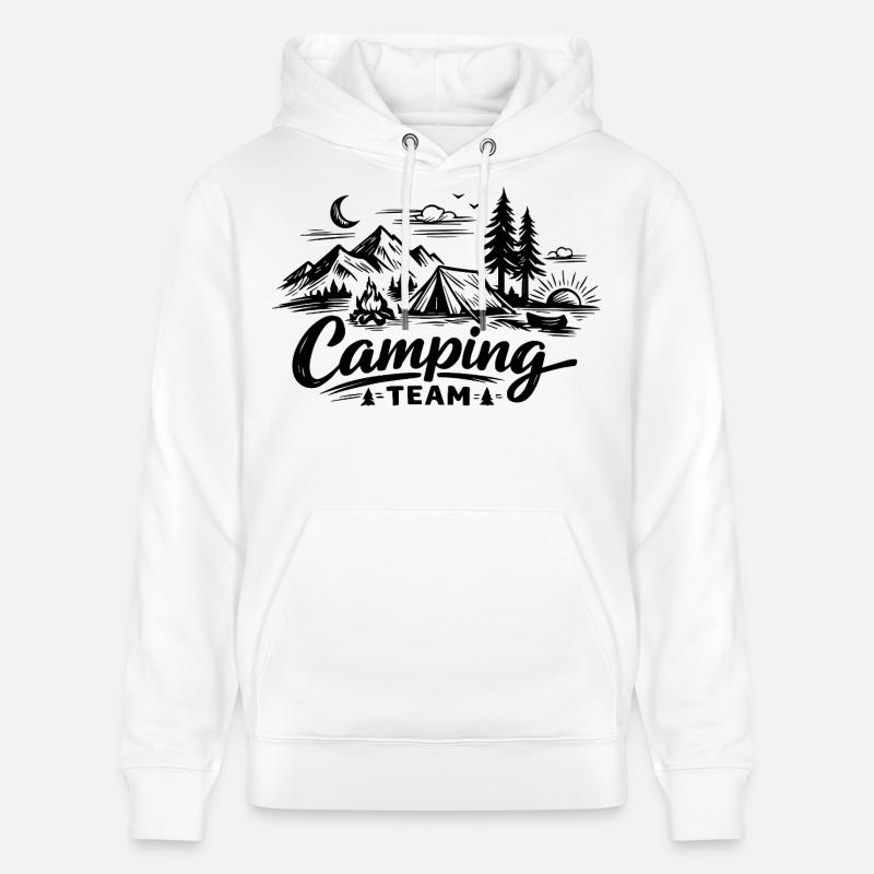 Tente d’équipe de camping - Sweat à capuche bio CRUISER Stanley/Stella Unisexe - blanc