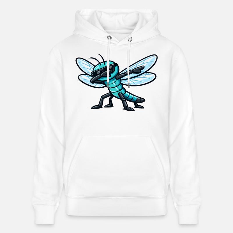 Dab de la Libellule - Sweat à capuche bio CRUISER Stanley/Stella Unisexe - blanc