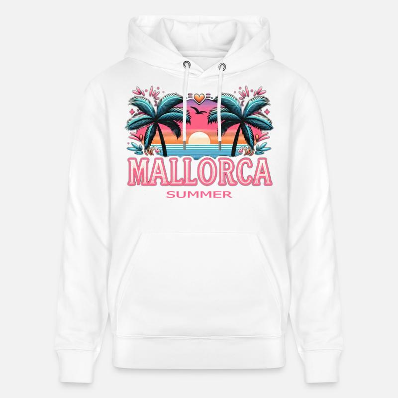 Majorque - Sweat à capuche bio CRUISER Stanley/Stella Unisexe - blanc