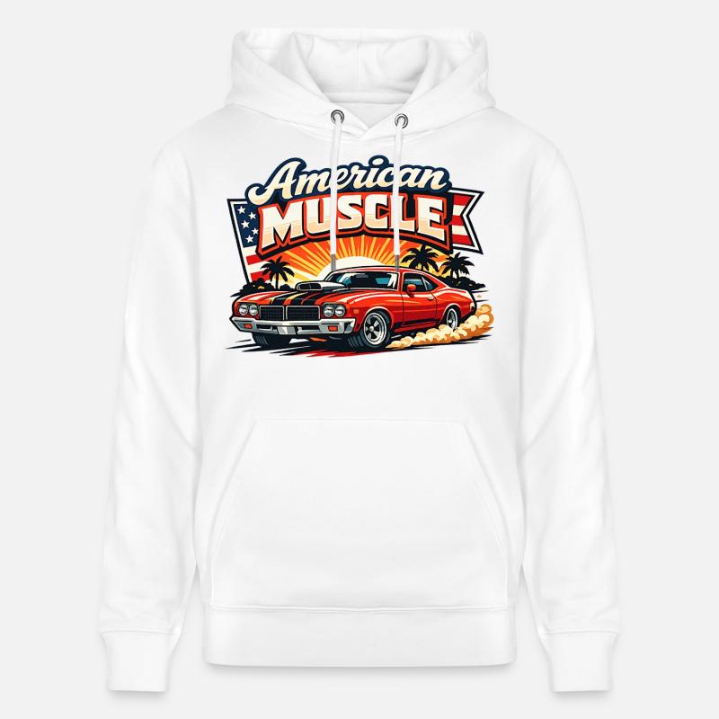 American_Muscle_2 - Sweat à capuche bio CRUISER Stanley/Stella Unisexe - blanc