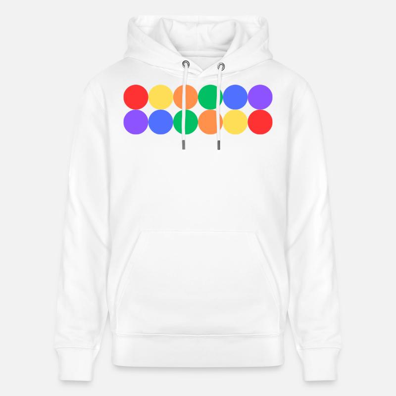Fierté arc-en-ciel - Sweat à capuche bio CRUISER Stanley/Stella Unisexe - blanc
