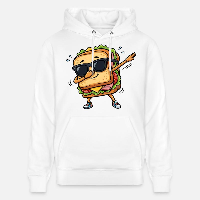 Sandwich à tamponner - Sweat à capuche bio CRUISER Stanley/Stella Unisexe - blanc