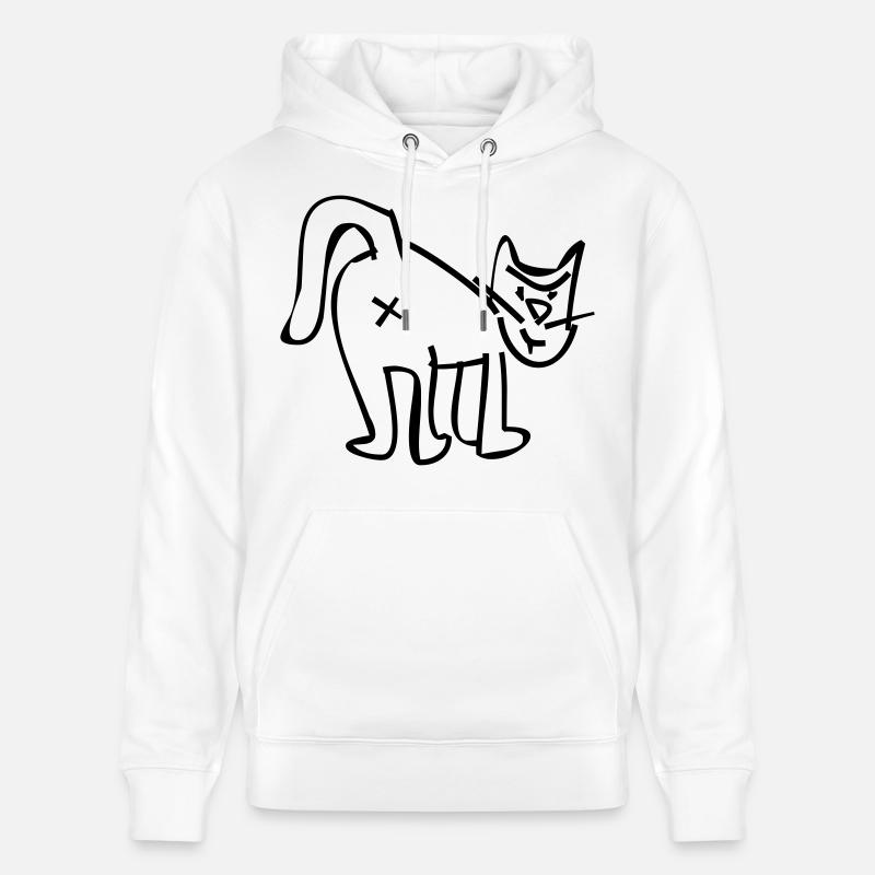 CHAT - Sweat à capuche bio CRUISER Stanley/Stella Unisexe - blanc