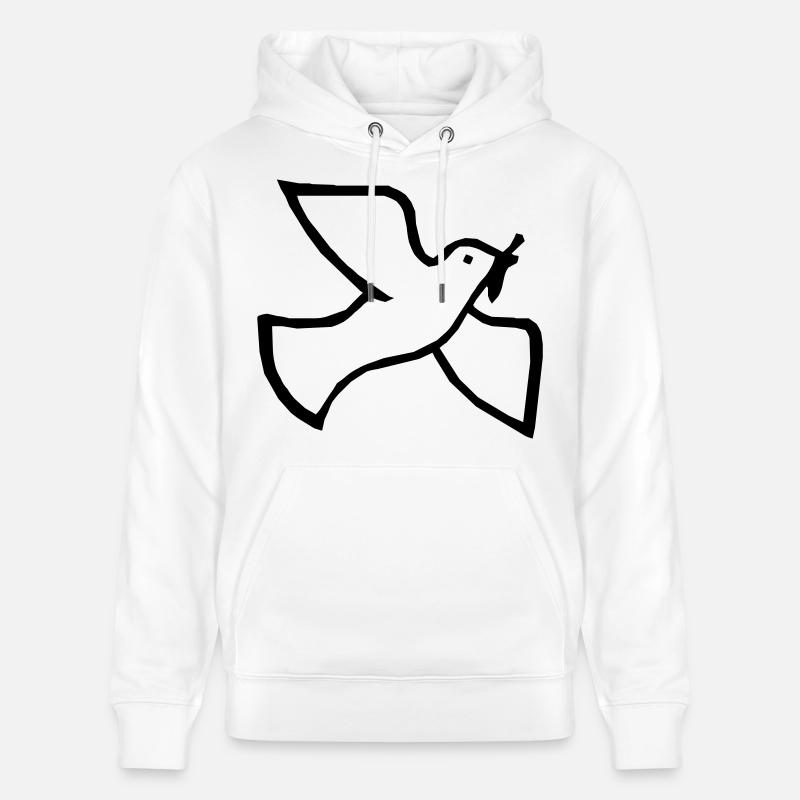 Colombe de la paix - Sweat à capuche bio CRUISER Stanley/Stella Unisexe - blanc