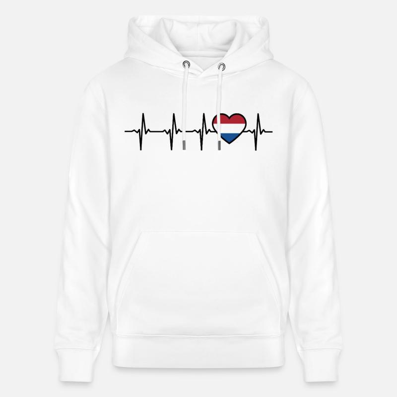 Pays-Bas Hollande Drapeau Drapeaux - Sweat à capuche bio CRUISER Stanley/Stella Unisexe - blanc