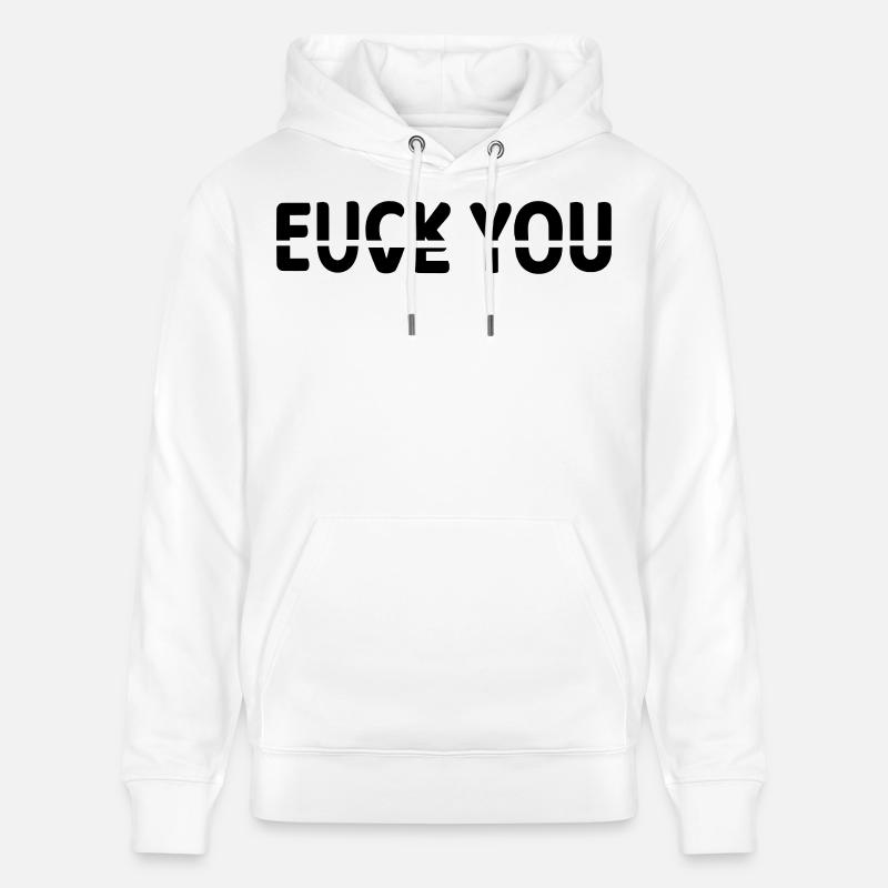 Ob ich dich liebe oder nicht # - Stanley/Stella Unisex Bio-Hoodie CRUISER  - Weiß