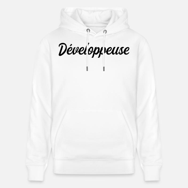 Développeuse Web Code Logiciel Application Tech - Sweat à capuche bio CRUISER Stanley/Stella Unisexe - blanc