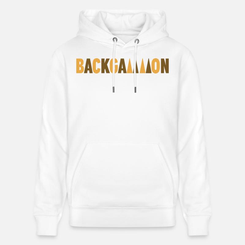 backgammon - Sweat à capuche bio CRUISER Stanley/Stella Unisexe - blanc