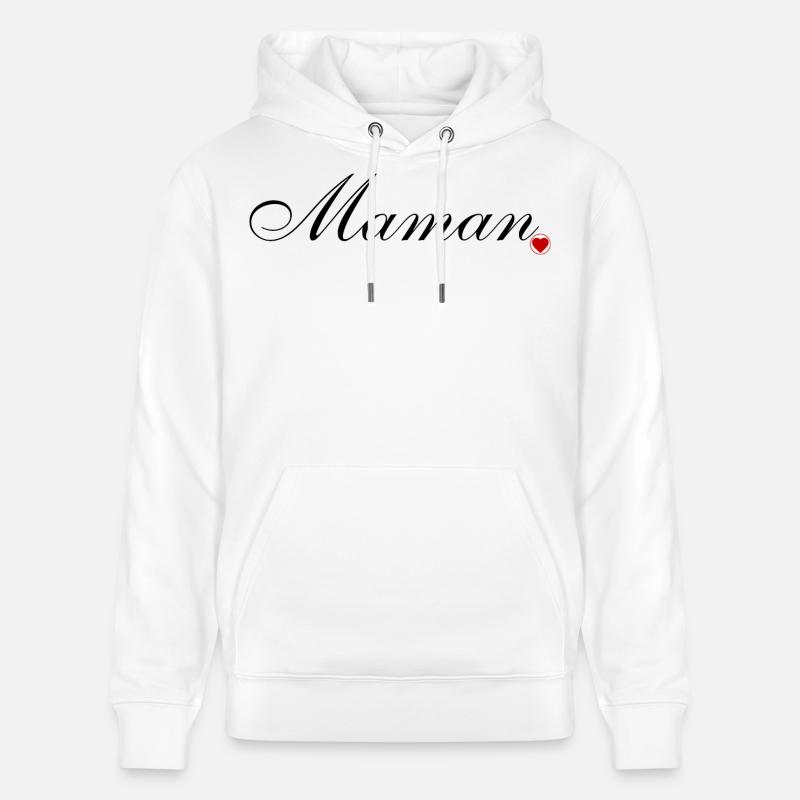 Maman et coeur. Amour pour maman - Sweat à capuche bio CRUISER Stanley/Stella Unisexe - blanc
