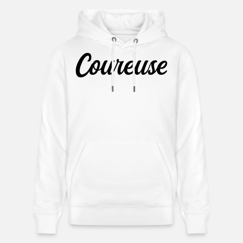 Coureuse - Sweat à capuche bio CRUISER Stanley/Stella Unisexe - blanc