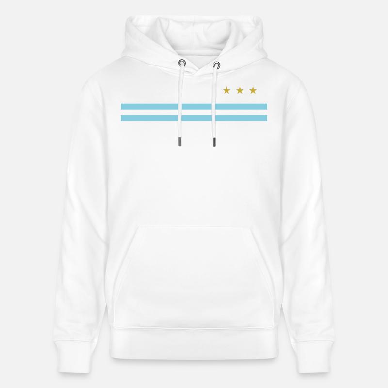 Champion d’Argentine - Stars - Sweat à capuche bio CRUISER Stanley/Stella Unisexe - blanc