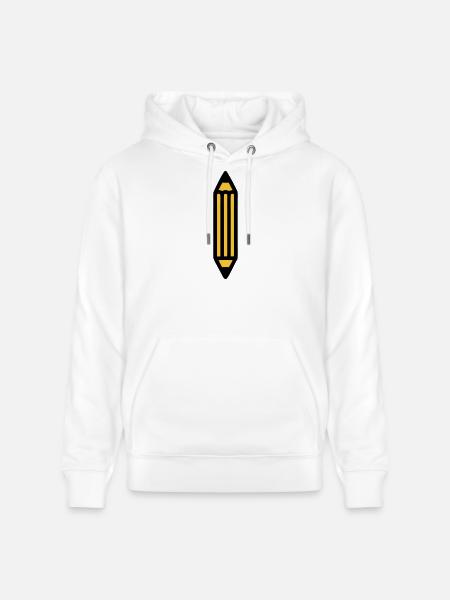 Pencil Writing Author Art - Stanley/Stella CRUISER Unisex Organic Hoodie - white