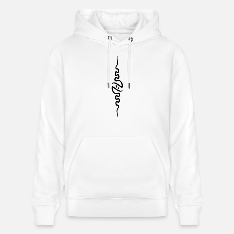 spine_front - Sweat à capuche bio CRUISER Stanley/Stella Unisexe - blanc