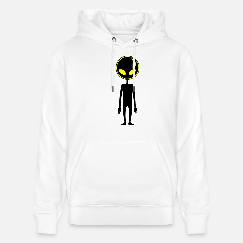 Alien Außerirdischer - Sweat à capuche bio CRUISER Stanley/Stella Unisexe - blanc