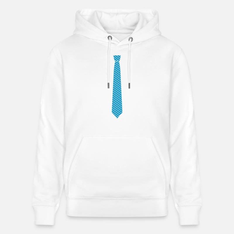 rayé cravate / cravate - Sweat à capuche bio CRUISER Stanley/Stella Unisexe - blanc