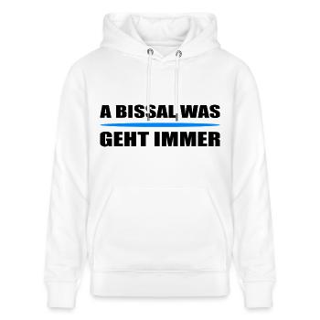 Bayrische Sprüche Bayern - Stanley/Stella Unisex Bio-Hoodie CRUISER  - Weiß - Vorne - Alina (178cm) & Michal (187cm)