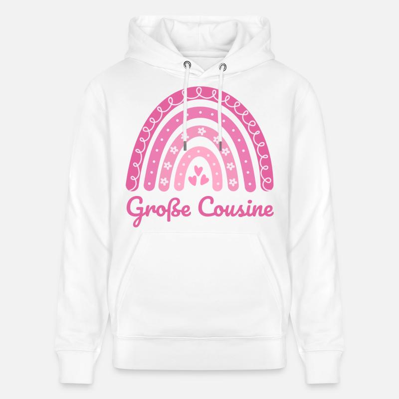 Große Cousine Boho Regenbogen - Stanley/Stella Unisex Bio-Hoodie CRUISER  - Weiß