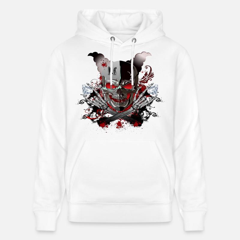 Diamant Skull - Sweat à capuche bio CRUISER Stanley/Stella Unisexe - blanc