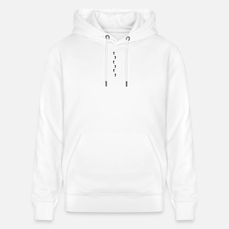 Empreintes de pas - Sweat à capuche bio CRUISER Stanley/Stella Unisexe - blanc
